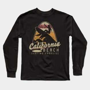 Vintage Surf California Sunset retro beach paradise distressed Long Sleeve T-Shirt